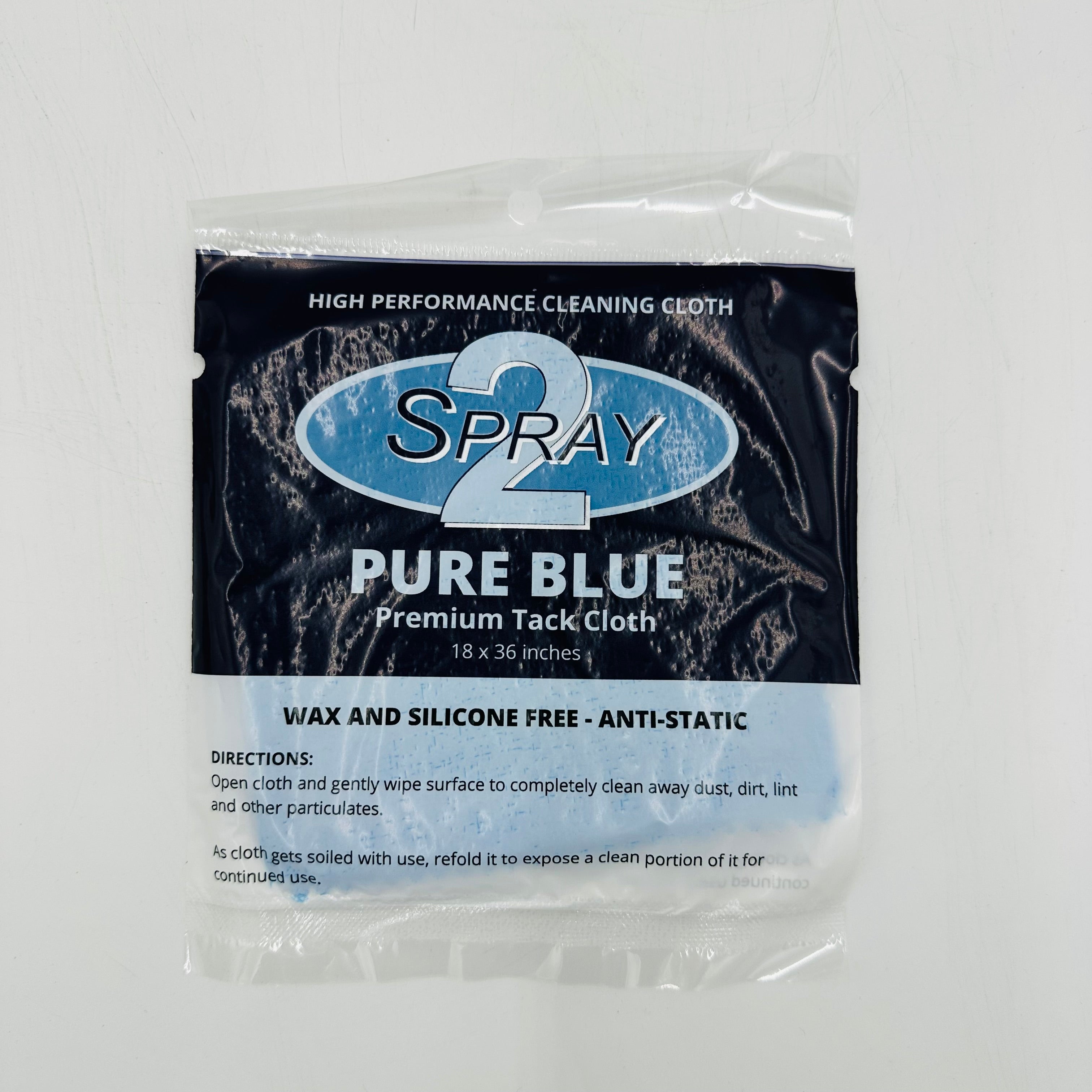 2Spray Pure Blue Premium Tack Cloth 12 pack