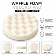 190mm Velcro  Waffle Foam Buff Pad (GRP)