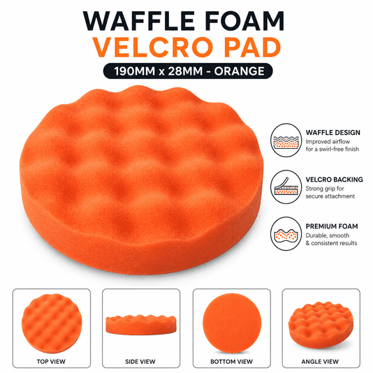 190mm Velcro  Waffle Foam Buff Pad (GRP)