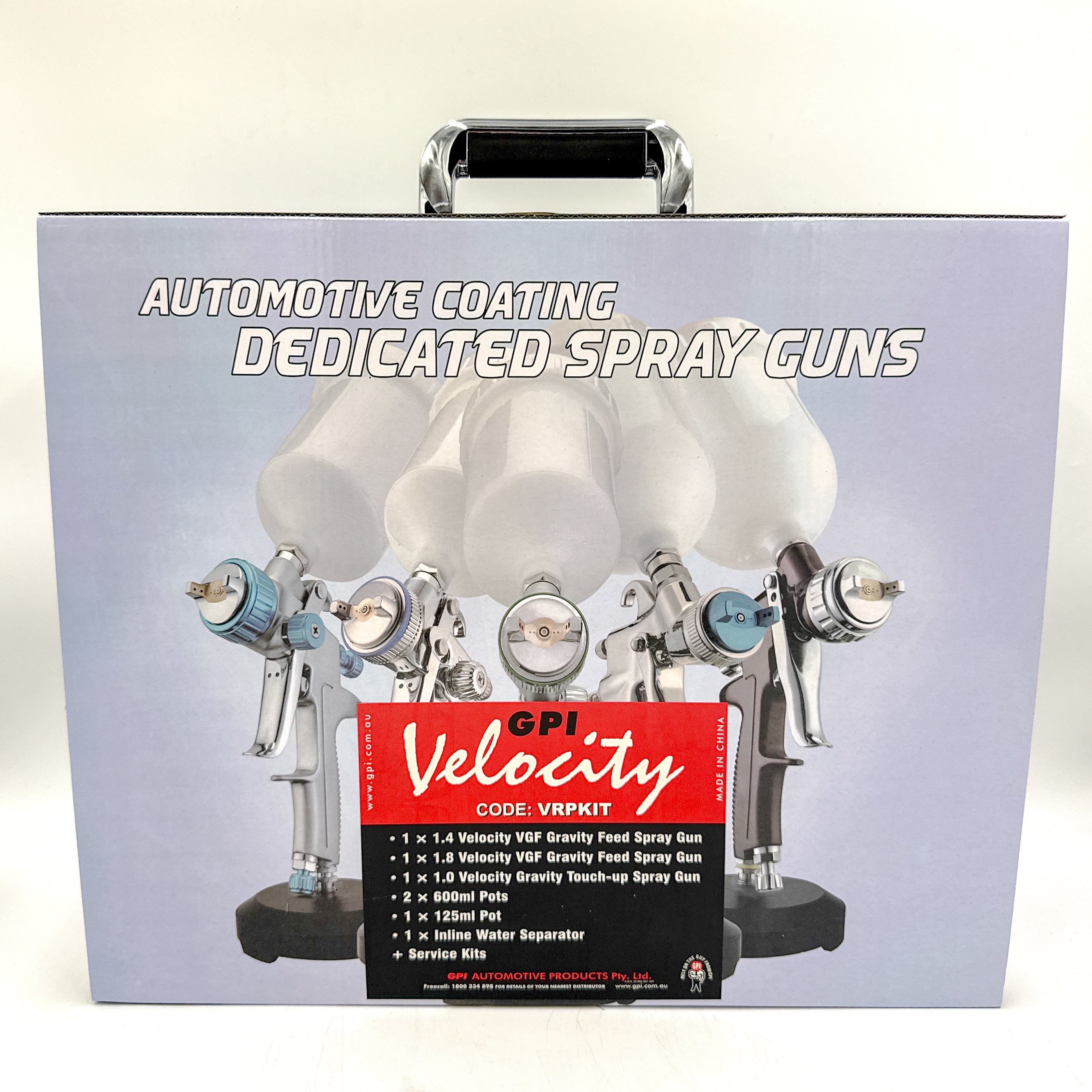 Velocity 1.4,1.8, 1.0 Spray Gun 2 Pots