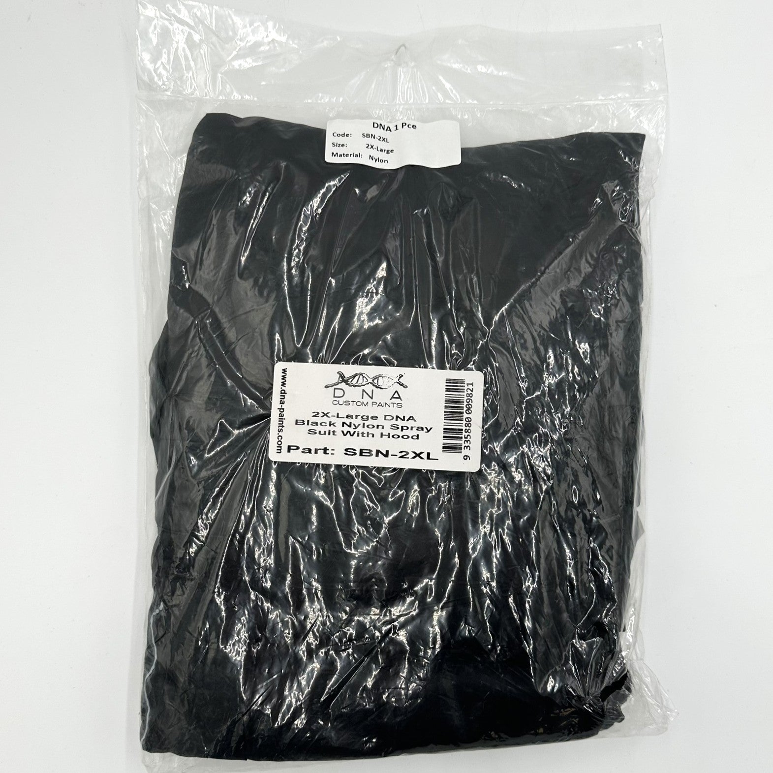 DNA Black Nylon Spray Suit with Hood