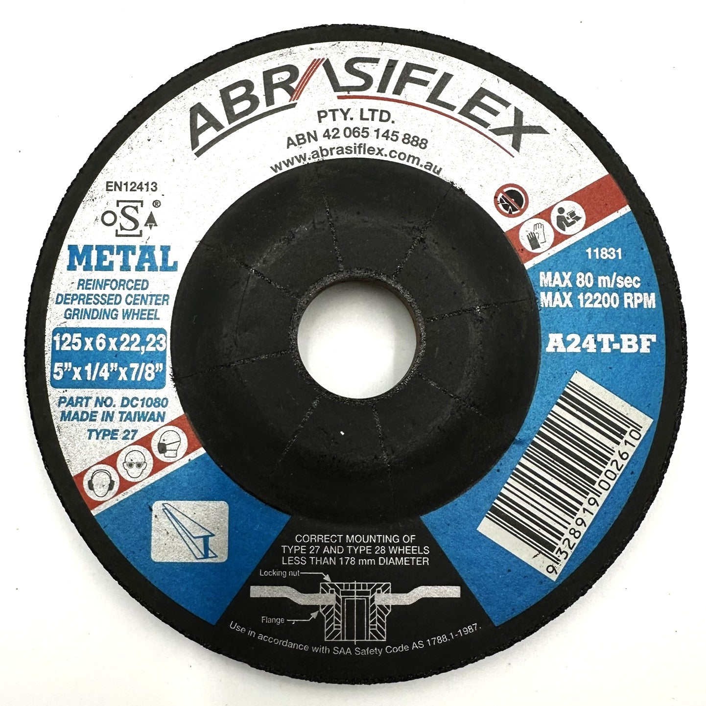 Grinding Disc 125 x 6 x 22