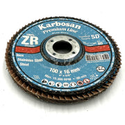 Karbosan 80G Flap Disc 100x16mm Zirconia