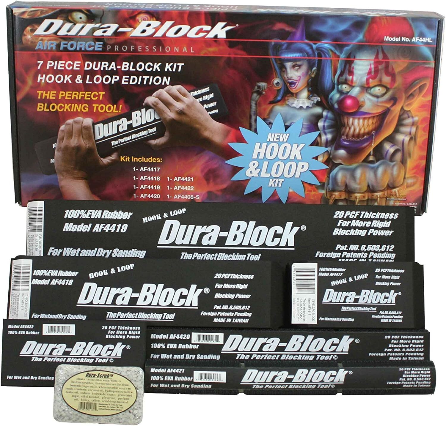 Dura-Block 7 Piece Block Kit Hook & Loop