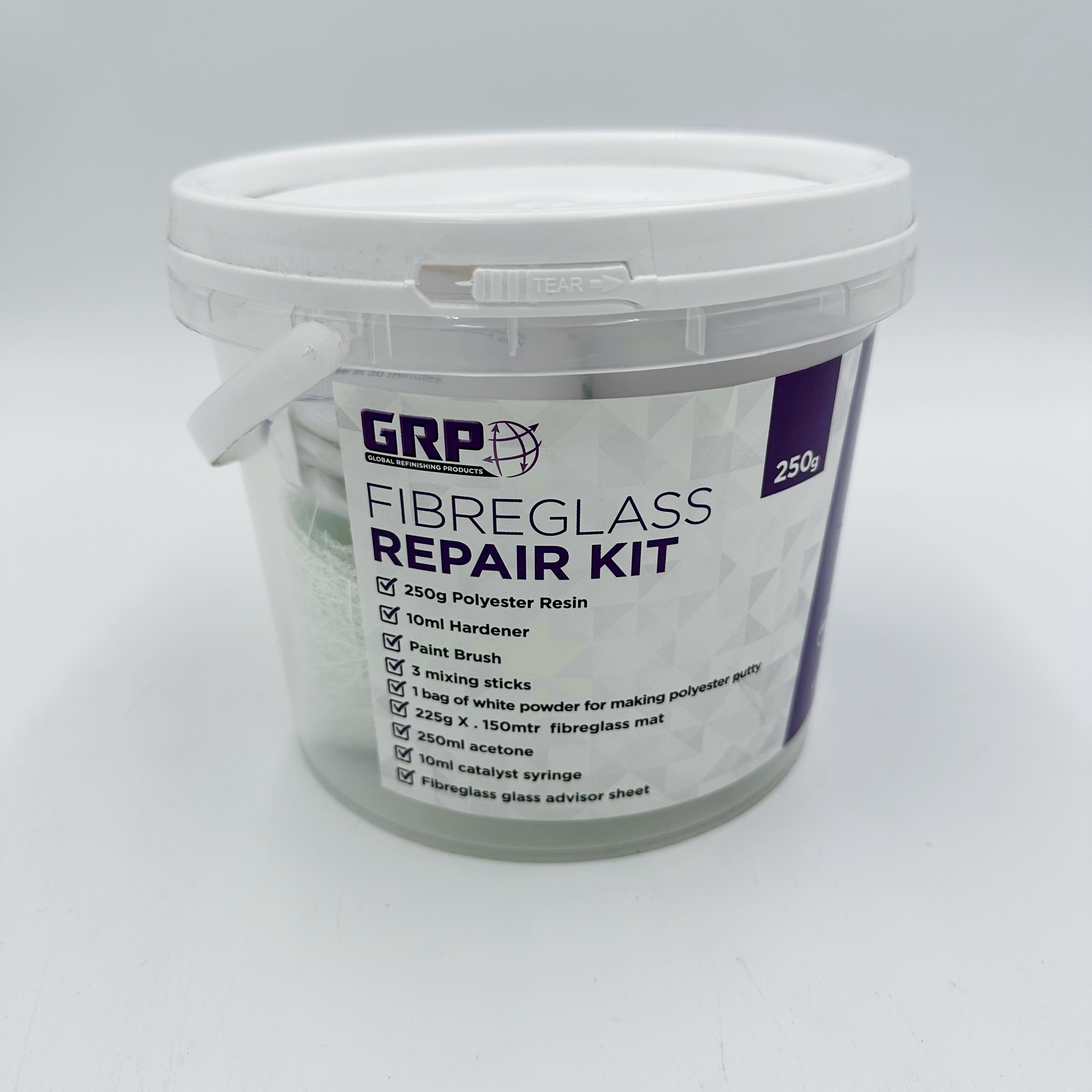 GRP Fibreglass Repair Kit 250g