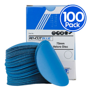 Revcut Blue Velcro Disc 75mm 100 Pack