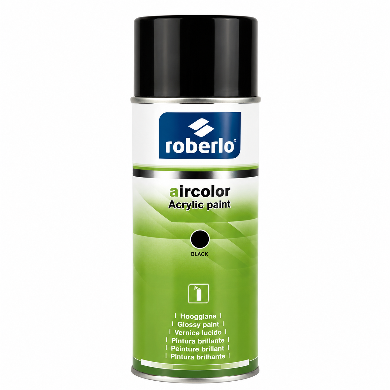 Roberlo Aircolor Acrylic Gloss Black Aerosol